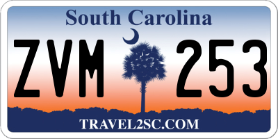 SC license plate ZVM253