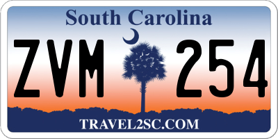 SC license plate ZVM254