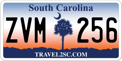 SC license plate ZVM256