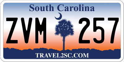 SC license plate ZVM257