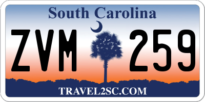 SC license plate ZVM259