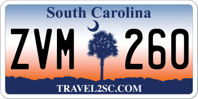SC license plate ZVM260