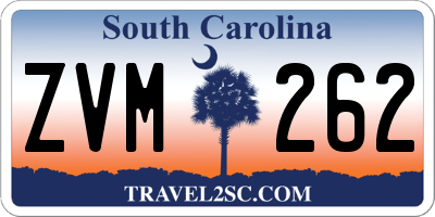 SC license plate ZVM262