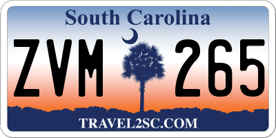 SC license plate ZVM265