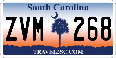 SC license plate ZVM268