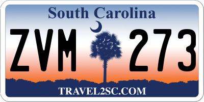 SC license plate ZVM273