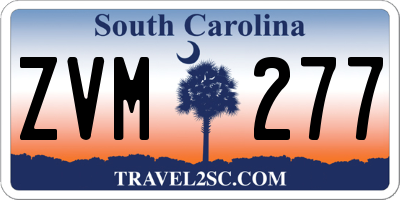 SC license plate ZVM277