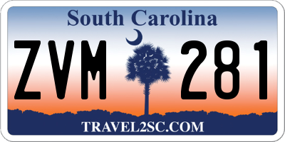 SC license plate ZVM281
