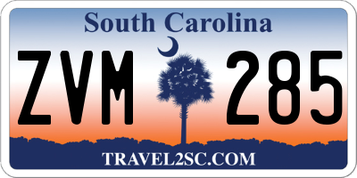 SC license plate ZVM285