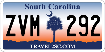 SC license plate ZVM292