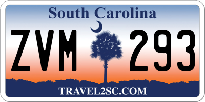 SC license plate ZVM293