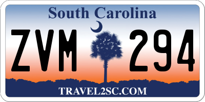 SC license plate ZVM294