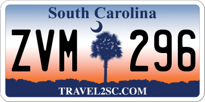 SC license plate ZVM296
