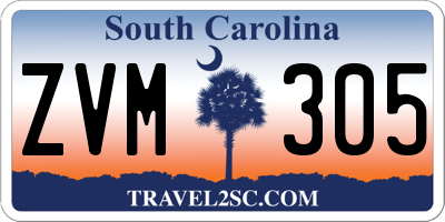 SC license plate ZVM305