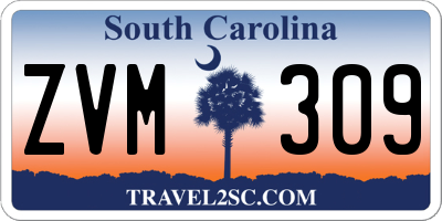 SC license plate ZVM309