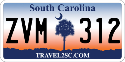 SC license plate ZVM312