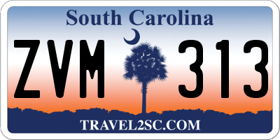 SC license plate ZVM313