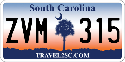 SC license plate ZVM315