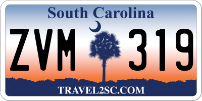 SC license plate ZVM319