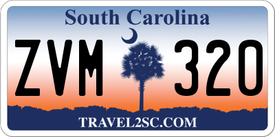 SC license plate ZVM320