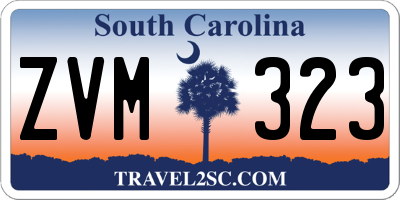 SC license plate ZVM323