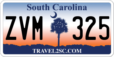 SC license plate ZVM325