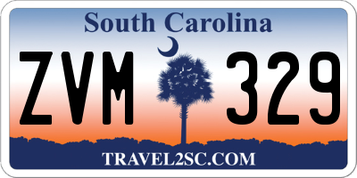 SC license plate ZVM329