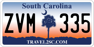 SC license plate ZVM335