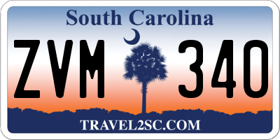 SC license plate ZVM340