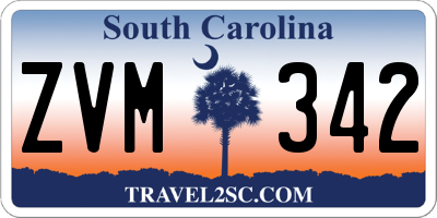 SC license plate ZVM342