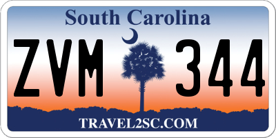 SC license plate ZVM344