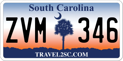 SC license plate ZVM346