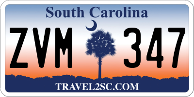 SC license plate ZVM347