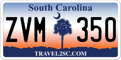 SC license plate ZVM350