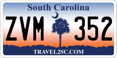 SC license plate ZVM352