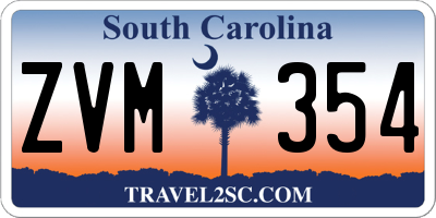 SC license plate ZVM354