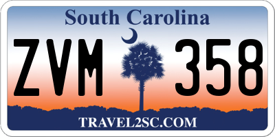 SC license plate ZVM358