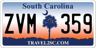 SC license plate ZVM359