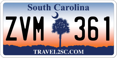 SC license plate ZVM361