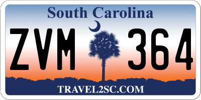 SC license plate ZVM364