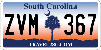 SC license plate ZVM367