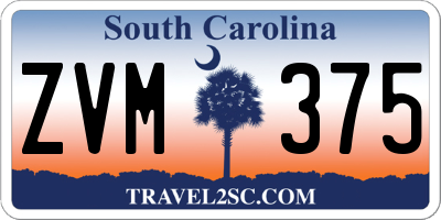 SC license plate ZVM375