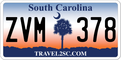 SC license plate ZVM378