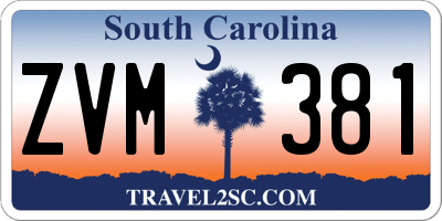 SC license plate ZVM381