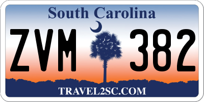 SC license plate ZVM382