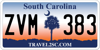 SC license plate ZVM383