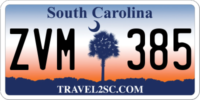 SC license plate ZVM385