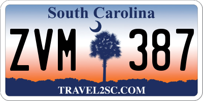 SC license plate ZVM387