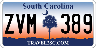 SC license plate ZVM389