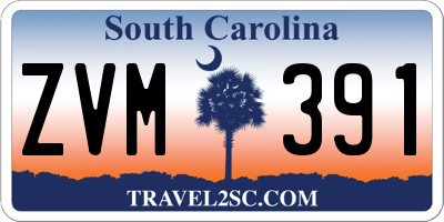 SC license plate ZVM391